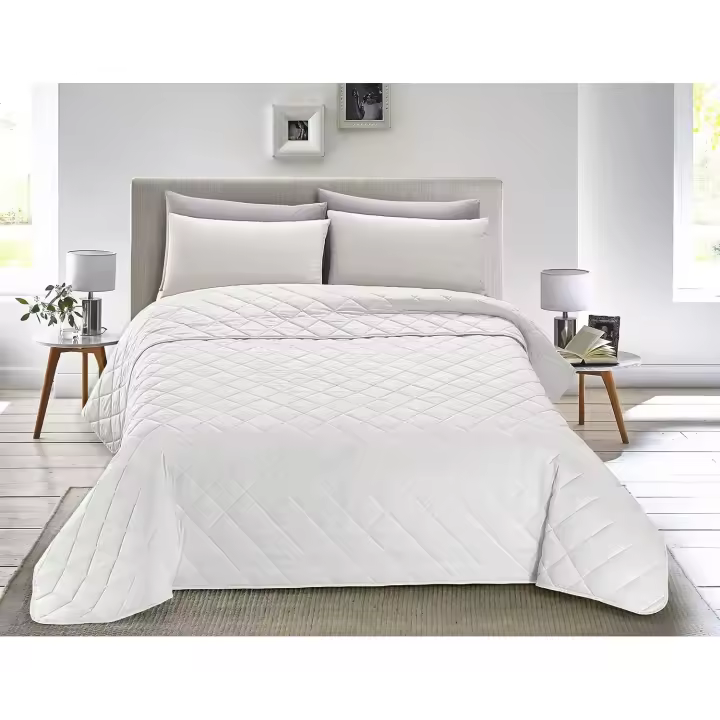 Colcha Bouti Reversible Entretiempo con Funda de Cojines - Ideal para Primavera y Verano - Cama 90/105/135/150/180 - 1