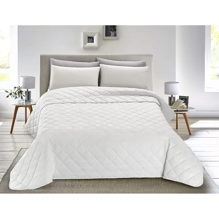 Colcha Bouti Reversible Entretiempo con Funda de Cojines - Ideal para Primavera y Verano - Cama 90/105/135/150/180 - 1