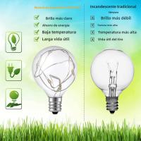 Luces Solares G40 Para Exterior Con 32 Bombillas Inalámbricas De 4.5v Shatterproof Lámpara Colgante Para Decoración De Fiesta En Jardín - details 5