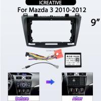 Kit De Panel De Radio Para Coche Mazda 3 2010-2012 10 Pulgadas Con Cable De Alimentación Accesorios Multimedia Central Control Bezel Frame - details 0
