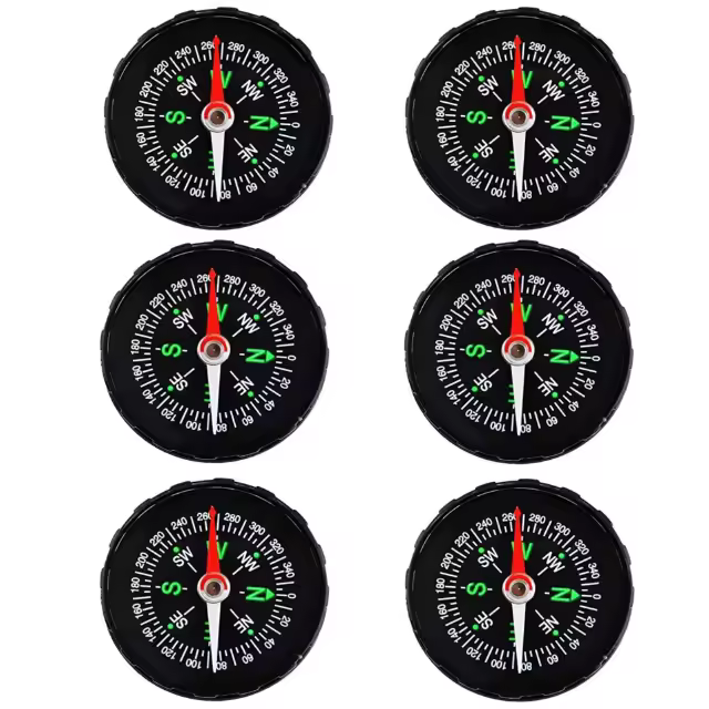 PACK DE 6 UNIDADES - Brújula de Bolsillo, Pocket Compass for Travelling - 1