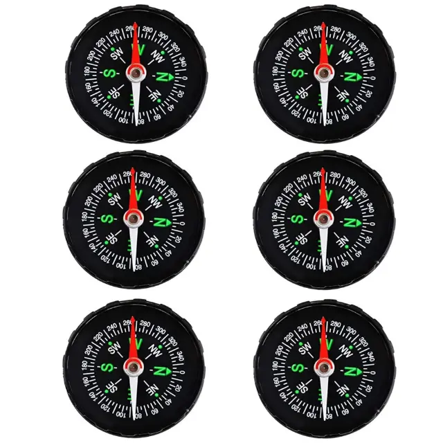 PACK DE 6 UNIDADES - Brújula de Bolsillo, Pocket Compass for Travelling - 1