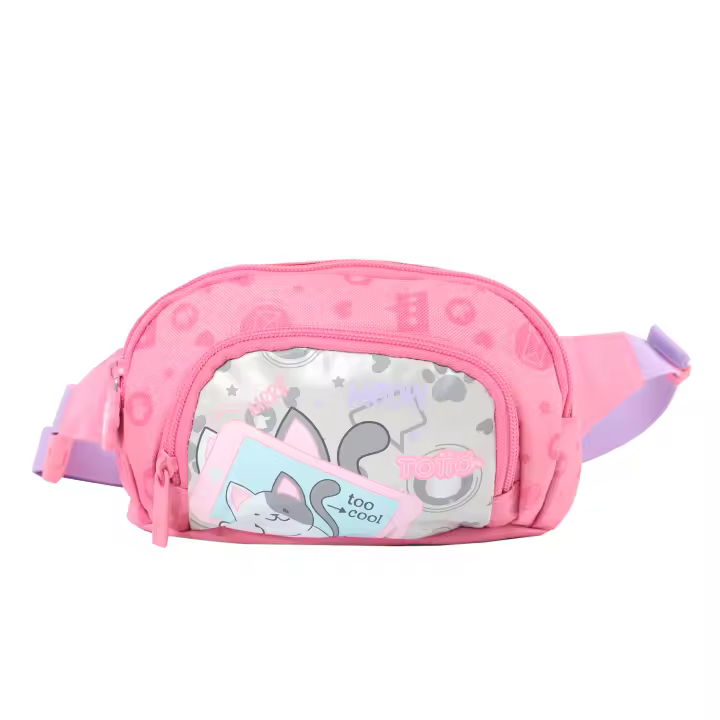 Totto Riñonera infantil Selfie Cat -Dimensiones:19.5 x 12 x 7.5 cm-Material:Poliester - 1