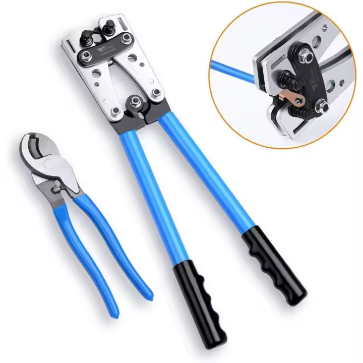 Kit de alicates de crimpado con abrazadera para cables y bridas - 1