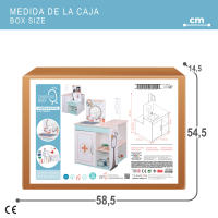 Teamson - Set hospital de madera 3 en 1 para niños, incluye clínica veterinaria, hospital y salón de mascotas, juego de roles para pequeños doctores y veterinarios, juguetes educativos multifuncionales, recomendado a partir de 3 años, 17 piezas - details 7