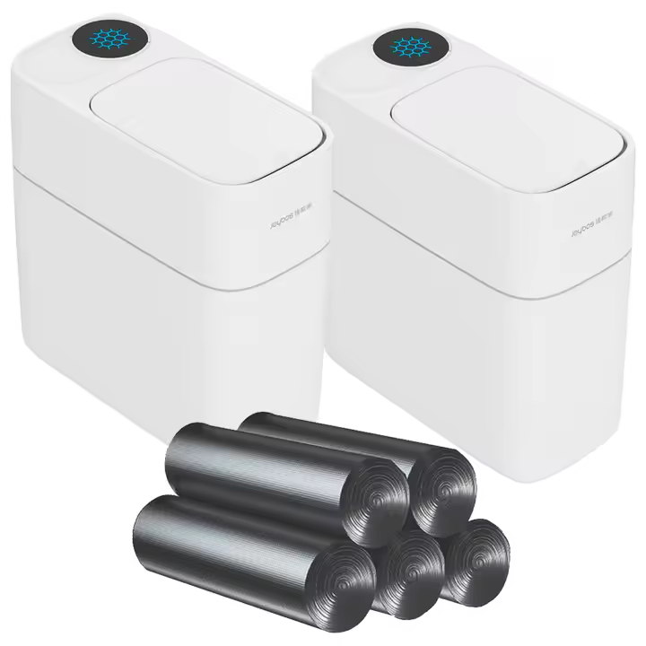 Joybos Papelera 10L con Diseño Moderno y Bolsas de Basura Incluidas - Ideal para Hogar U Oficina - 1