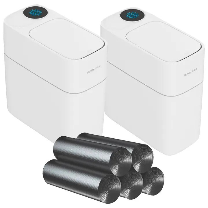 Joybos Papelera 10L con Diseño Moderno y Bolsas de Basura Incluidas - Ideal para Hogar U Oficina - 1