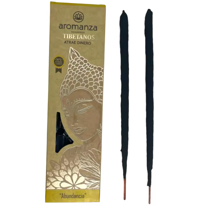 Incienso Tibetano Atrae Dinero Abundancia Inciensos Aromanza Argentina - Sahumerio artesanal 8 varillas extra gruesas - 1