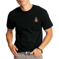 Camiseta De Algodón HX Con Impresión De Dedo Medio Doble Y Bolsillo Para Hombre Camiseta Casual De Verano Con Patrón De Perro Bernés Mountain Dog - details 4