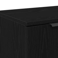 Mueble de TV vidaXL Negro Roble 102x35x36,5 cm Madera elaborada - details 5