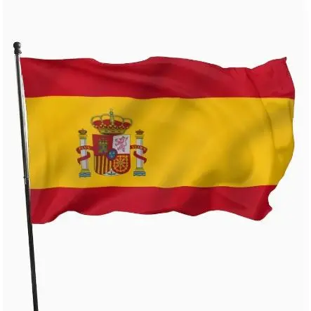 Bandera de España 90x150 cm. apta para exteriores, colores nítidos, bordeada - 1