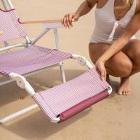 Flamingueo Silla Playa Agujero Acolchado Cabeza y Brazos Reclinable 5 Posiciones Reposapiés y Reposabrazos Confort Asas Mochila Fácil Transporte 83,2 x 66,7 x 97 cm - details 7