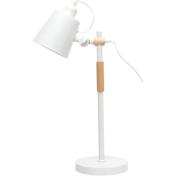 Flexo OSLO Blanco de BEL AIR HOME - Lámpara de Escritorio Brazo Articulable, Iluminación para Estudio, Lectura y Trabajo - 1