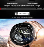Reloj Deportivo De Moda SKMEI Para Hombres Cuarzo Digital Resistente Al Agua Con Contador Regresivo Y LED Reloj Masculino De Pulsera Acero Inoxidable - details 8