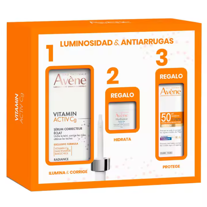 Avene Vitamin Activ Cg Sérum Luminosidad Corrector 30 ml + Regalo Crema Hydrance Aqua Gel  7 ml y  Fluido Antiedad  Spf50 5 ml - 1