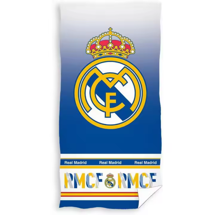 oalla Real Madrid Azul 100 % Algodón 70x140 cm – Licencia Oficial - 1