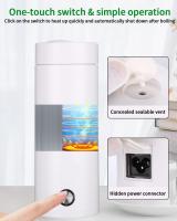 Pequeño hervidor de agua portátil, 450ML Hervidor de Viaje, 3 en 1 Mini Taza de Agua Eléctrica, 2 Untersetzer gratis, Materiales Inoxidables, Apagado Automático, para Hacer Leche, Café y Té - details 4