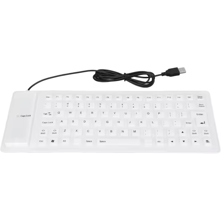 Teclado de silicona plegable de 85 Teclas para PC, Notebooks, tableta, portátil, Flexible, con cable, Mini USB, resistente a Agua - 1