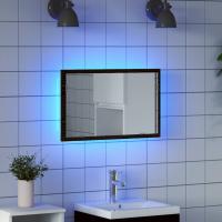 vidaXL Espejo de baño acrílico brillo 60x8,5x37 cm en color Negro/Marrón roble/Roble Sonoma y más | decorativo de pared para baño dormitorio recibidor moderno - details 6