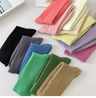 Calcetines Para Mujer Transpirables Basicos Y Sencillos De Color Caramelo Cómodos Y Coloridos Calcetines De Pies Frescos De Algodón Poliéster Y Spandex - details 5