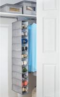 Juego de 2 zapateros colgantes - Solución ideal para guardarropa - Zapatero colgante con 10 compartimentos - Gris - details 1