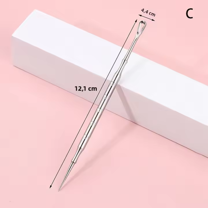 Herramienta De Eliminación De Acné Con Puntos Negros Y Quistes Herramienta De Extracción De Comedones Y Limpieza De Poros Con Agujas Para Limpiar La Cara - 1