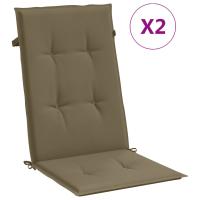 vidaXL Cojines silla respaldo alto 2 uds tela Color Antracita melange,  Gris claro melange,  Gris oscuro melange y mas Cojín Decorativo de Asiento Cojines de muebles de salon - details 3