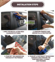 Pegatinas De Fibra De Carbono Negras Brillantes Para Puertas Y Ventanas De Lexus CT200h 2011-2019 Adhesivo Para Coche - details 8