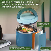 Recipiente Térmico con Asa, Cajas Bento de Acero Inoxidable de 1000 ML, para Comida, Sopas - details 3