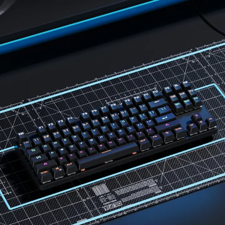 Teclado Mecánico USB MUCAI De 87 Teclas Con Iluminación LED Retroiluminada Para Gaming Switches Rojos Adecuado Para Escritorio - 1