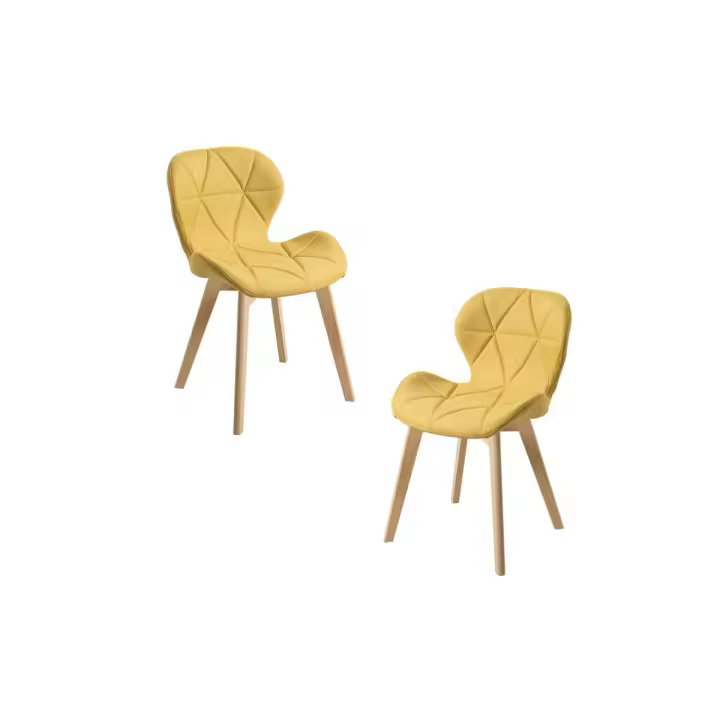 Pack 2 Sillas Zie Tela - Amarillo - 1
