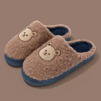 Zapatillas De Mujer De Invierno Confortables Y Ligeras Con Diseño De Oso De Dibujos Animados Suaves Y Antideslizantes Para Uso Doméstico Y Coupladas - details 4