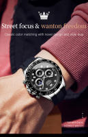 Reloj De Hombre OLEVS En Oro Con Correa De Silicona Luminoso Impermeable Lujo Multifuncional Crónomo Fase De La Luna Reloj De Cuarzo - details 9