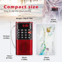 Mini Radio FM Portátil Con Altavoz Integrado Grabadora Y Batería Recargable De Larga Duración Radio Walkman MP3 De Mano Con Antena Fuerte - details 2