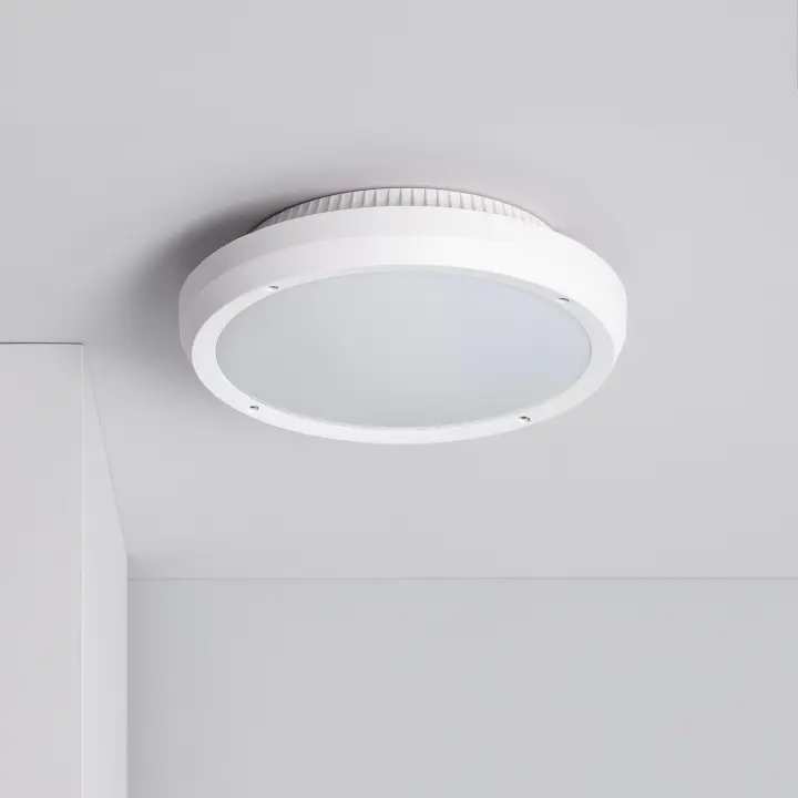 Ledkia Plafón Circular para Exterior Ø300 mm IP65 Curio Blanco - 1