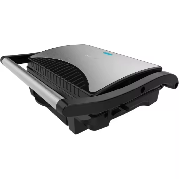 Cecotec Parrilla eléctrica Rock`nGrill Dark 1000. 1000 W, Revestimiento de Piedra, Placa Superior Flotante, 25,4x17,5 cm - 1