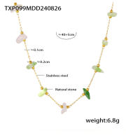 Collar de Piedra de la clavícula pulsera de Arce Hecho A Mano DE LA Cadena de estil ins conjunto de las mujeres - details 1