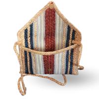ANIMS - Bolso de yute 100% natural, en forma de sobre, cierre de imán en la solapa. Medidas 27x19cm - details 2