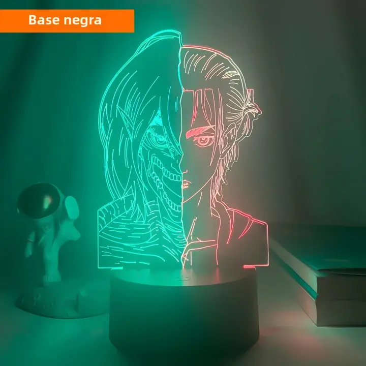 Lámpara De Noche LED Anime 3D Gamer De Dos Tonos Con Control Remoto Decorativa Para Habitación Y Hogar Figuras Con 7/16 Colores - 1