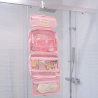 Flamingueo Neceser Colgante Neceser Mujer Terry Neceser Maquillaje Organizador Estuche Maquillaje Neceser Viaje Neceser Grande Makeup Bag - details 2