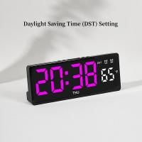 Reloj De Alarma Digital Con Control De Voz LED Temporal Modo Noche USB Always on Snooze 2 Alarma 12/24H DST Reloj De Mesa Moderno - details 15