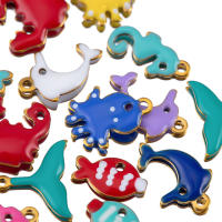 20pcs Colgantes De Acero Inoxidable En Forma De Delfín Octopus Caracol Estrella De Mar Para Creación De Joyas Collares Y Pendientes DIY - details 2