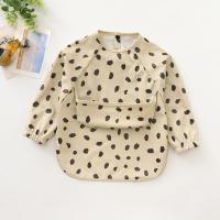 Nueva Apron De Alimentación Para Niños Con Bolsillo Y Bata Larga Impermeable Cubre Todo Con Bolsa Smock De Moda Para Bebés De 1-3 Años Unisex - details 4