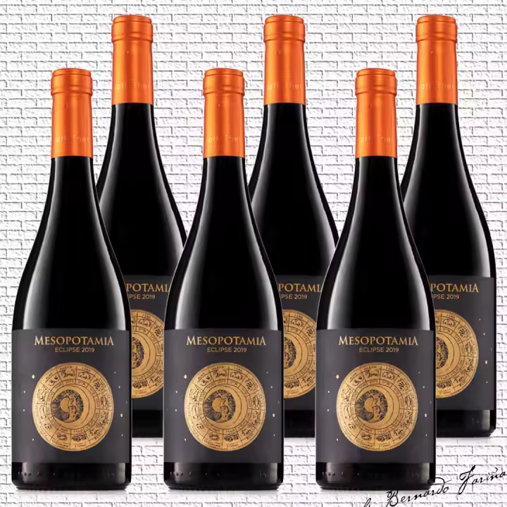 Vino Tinto de Toro Mesopotamia Eclipse 2019 6 bot x 75 cl. Tinto equilibrado, redondo y fresco. vino de autor elaborado por Bernardo Fariña, procedente de viña viejas en vaso de cultivo tradicional - 1