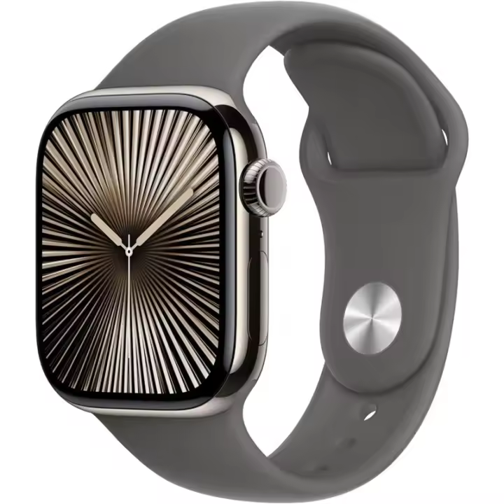 Apple Watch Series 10 GPS Celular 42 mm CA Titanio natural y correa deportiva gris piedra-S/M - 1