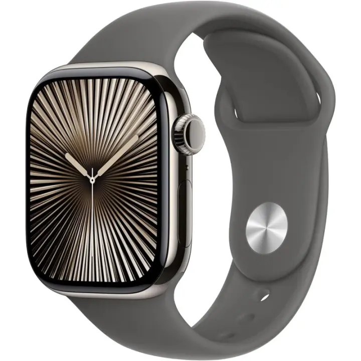 Apple Watch Series 10 GPS Celular 42mm CA Titanio Natural y Correa Deportiva Gris Piedra-S/M - 1