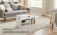 VASAGLE Banco Zapatero con Cojín, Banco de Almacenamiento, 3 Compartimentos, Almacenamiento Oculto, Estantes, para Sala de Estar, Pasillo, Dormitorio, Carga de 150 kg, Blanco/Marrón Rústico - details 0