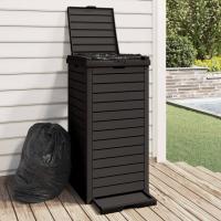 vidaXL Cubo de basura de exterior polipropileno 41x41x86 cm Color Negro,  Marrón, y mas - details 0