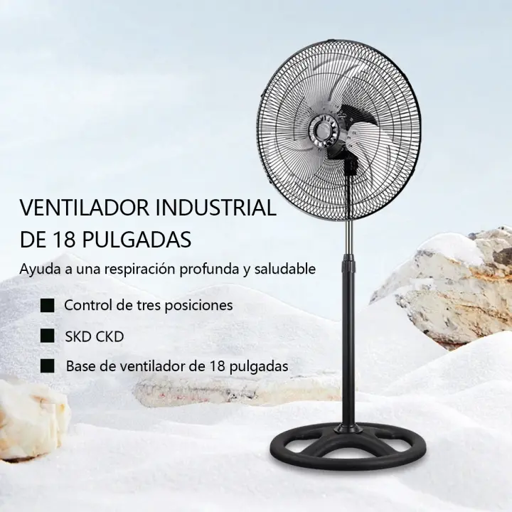 Ventilador de Pie de Metal Negro con Estilo Industrial y Varias Formas, Ventilador de pie de 18 pulgadas, ventilador trifuncional (ventilador de pie, ventilador colgante y ventilador integrable en algunos casos), ventilador vertical, ventilador colgante d - 1