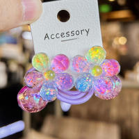 2PCS Hermosas Horquillas De Corona Coloridas Para Niñas Accesorios De Pelo Elásticos Para Niños Headwear De Bebé - details 2